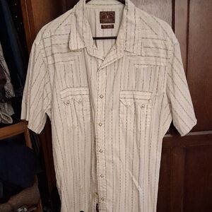 Men's Lucky Brand Beige Striped Shirt